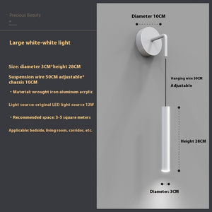 Wood Grain Bedside Wall Lamp Creative Bedroom Light