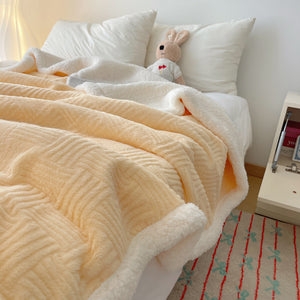 Simple Leisure Nap Blanket Thick Lambskin Blanket Dormitory Blanket