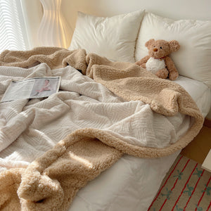 Simple Leisure Nap Blanket Thick Lambskin Blanket Dormitory Blanket