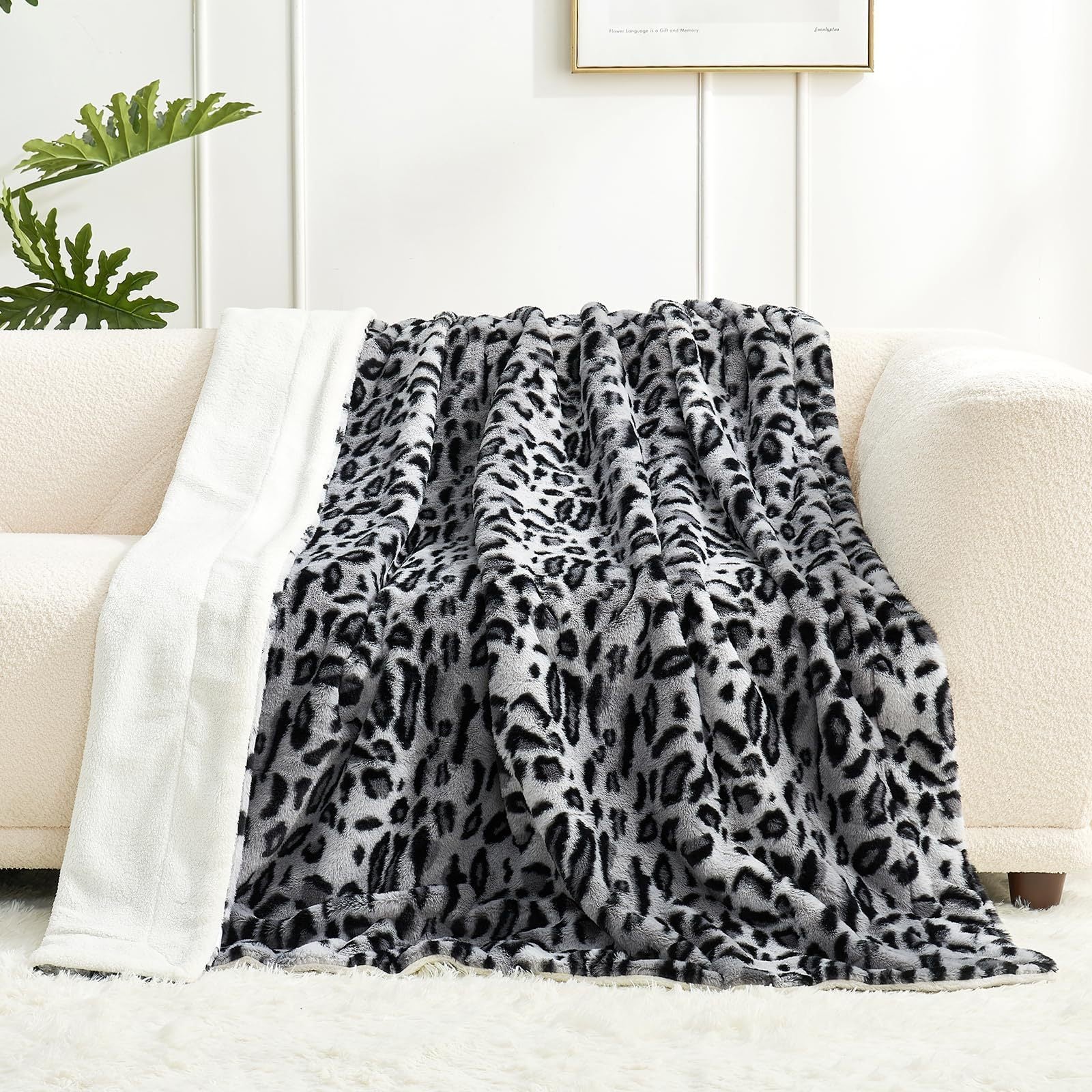 Flannel Animal Stripe Pattern Personalized Blanket