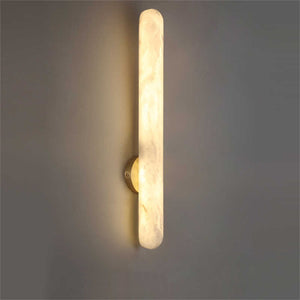 Modern Minimalist Bedroom Bedside Copper Marble Wall Lamp