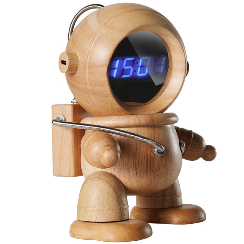 Several People Design Astronaut Solid Wood Electronic Alarm Clock