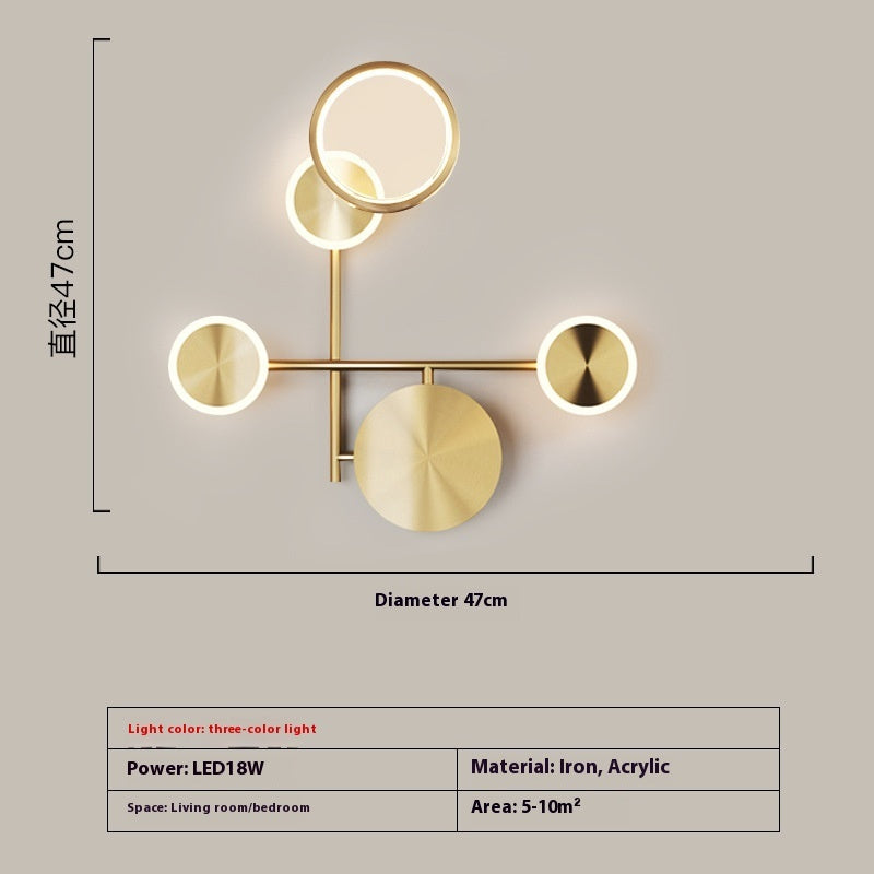 Creative Bedroom Bedside Lamp Modern Minimalist Wall Lamp